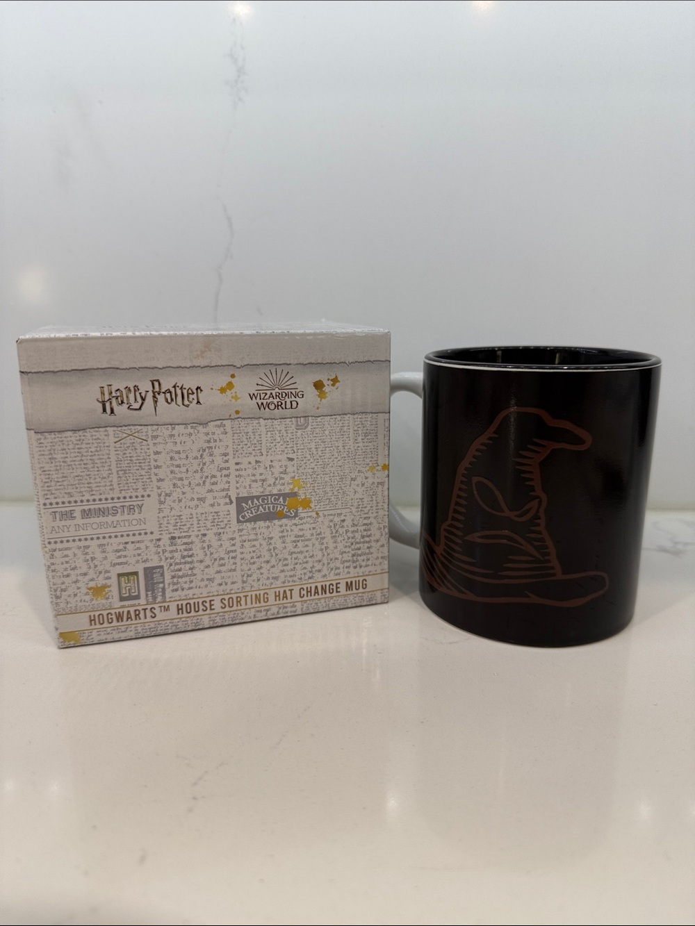 Harry Potter Hogwarts Sorting Hat Color-Change Mug - Black